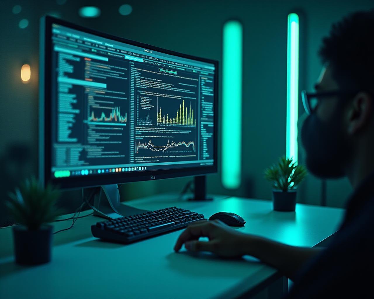 Data driven laboratory environment showing digital analytics