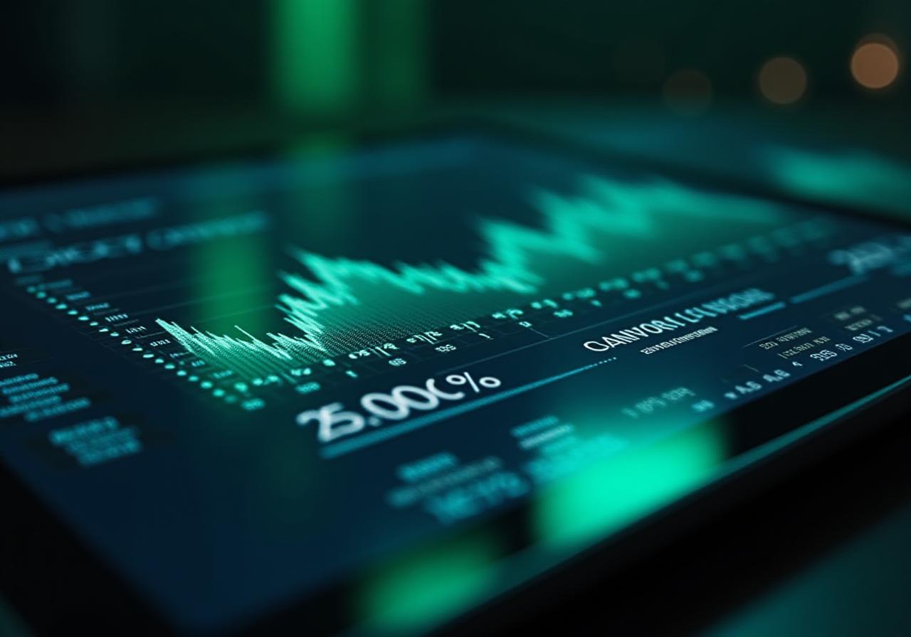 Data visualization dashboard showing growth metrics